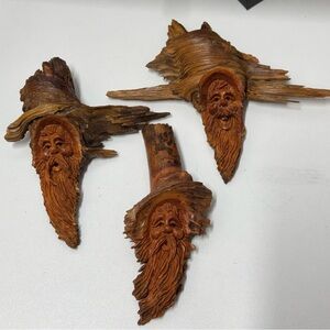 Handcrafted Wooden Forest Gnomes